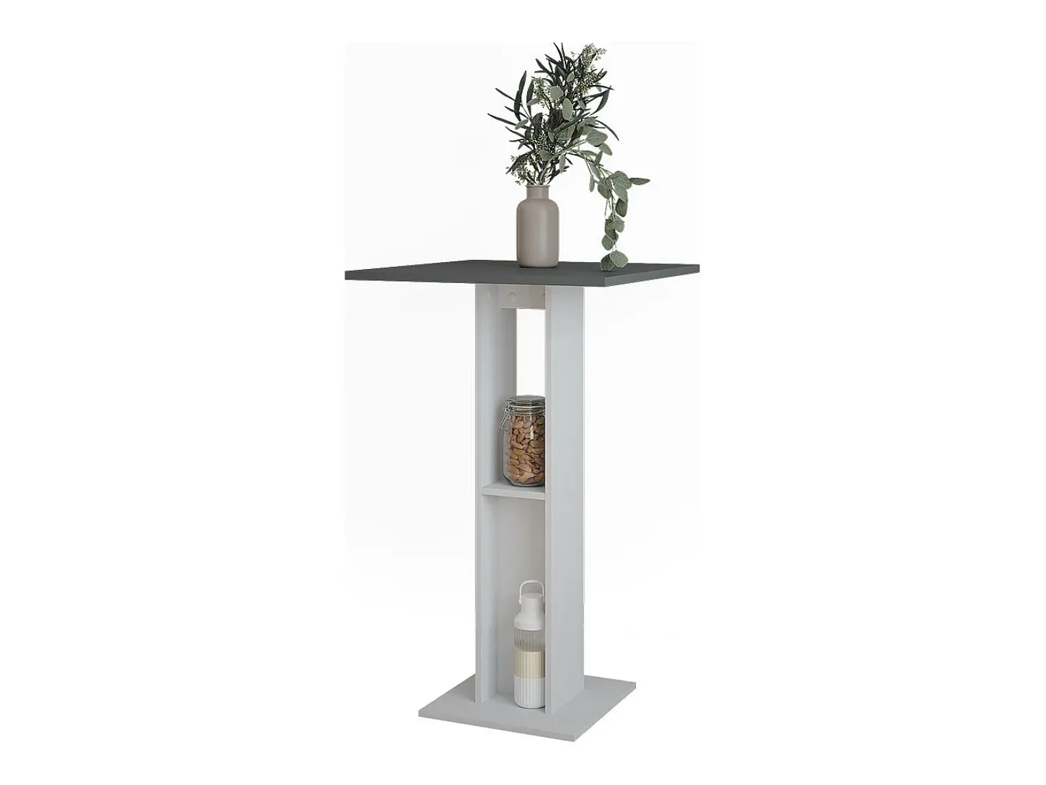 Sale Vicco Bartisch branco/antracite 65x65x106 repose Cinza antracite