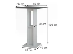 Sale Vicco Bartisch branco/antracite 65x65x106 repose Cinza antracite
