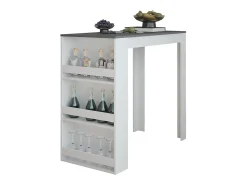 Móvel De Bar*Vicco Bartisch branco/antracite 57x117x106 repose Cinza antracite