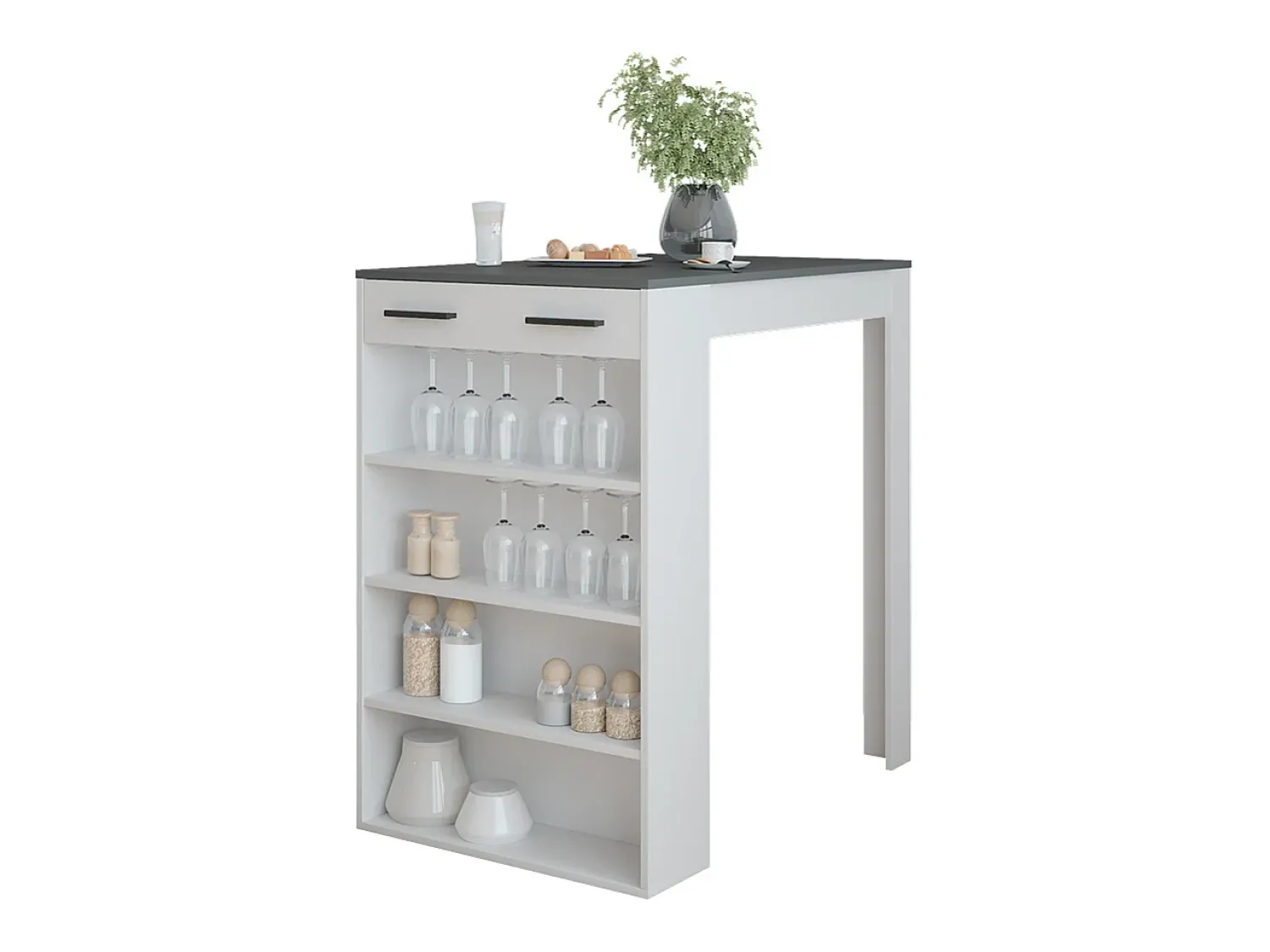 Hot Vicco Bartisch branco/antracite 67x100x106 repose Cinza antracite