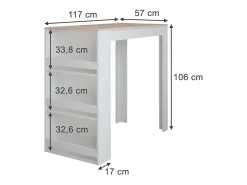 Móvel De Bar*Vicco Bartisch /sonoma 57x117x106 repose Branco