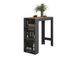 Móvel De Bar|Vicco Bartisch carvalho antracite/goldkraft 45x110x106 repose Cinza antracite