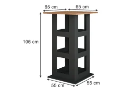 Vicco Bartisch carvalho goldkraft/antracite 65x65x106 repose^ Móvel De Bar