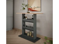 Vicco Bartisch carvalho goldkraft/antracite 110x55x106 repose Natural escuro