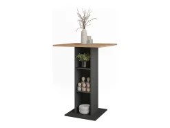 Móvel De Bar|Vicco Bartisch carvalho goldkraft/antracite 75x75x106 repose Natural escuro
