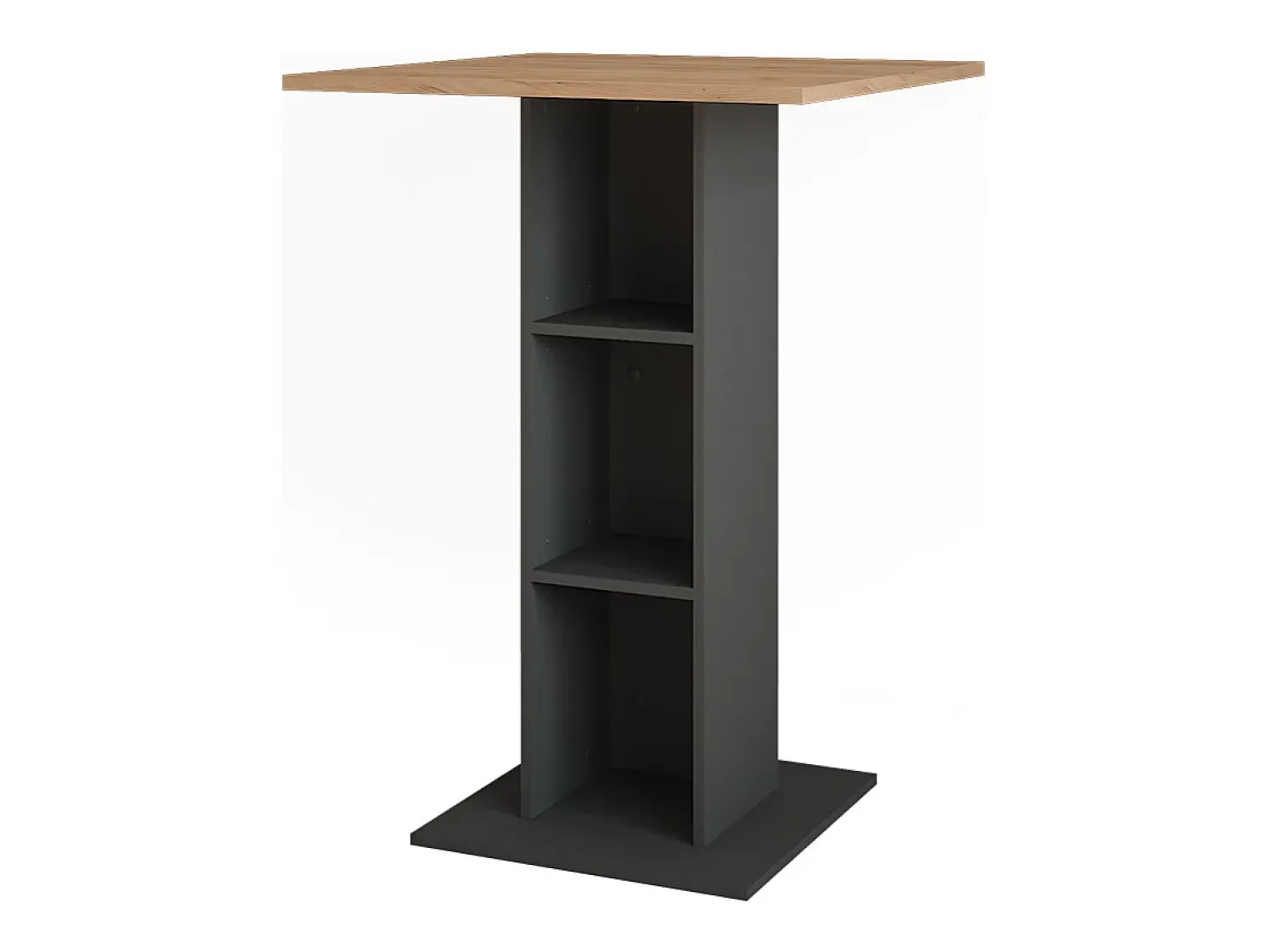 Móvel De Bar|Vicco Bartisch carvalho goldkraft/antracite 75x75x106 repose Natural escuro
