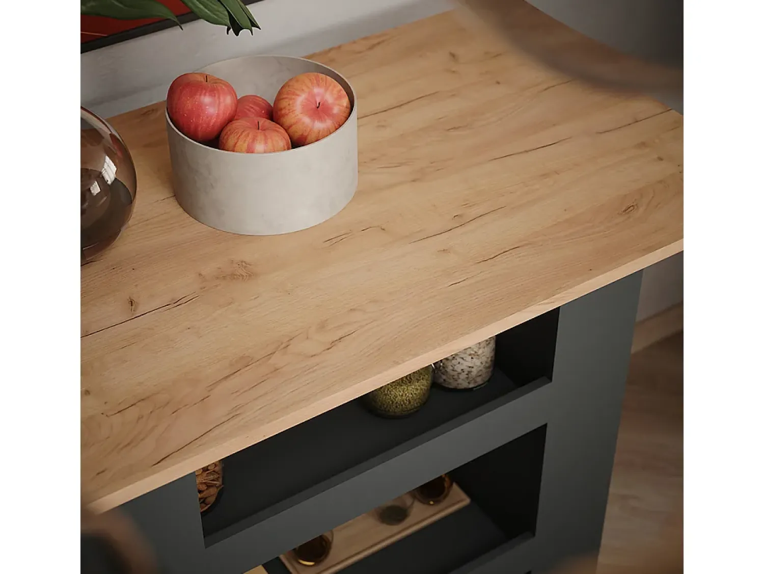 Móvel De Bar*Vicco Bartisch carvalho goldkraft/antracite 110x65x106 repose Natural escuro