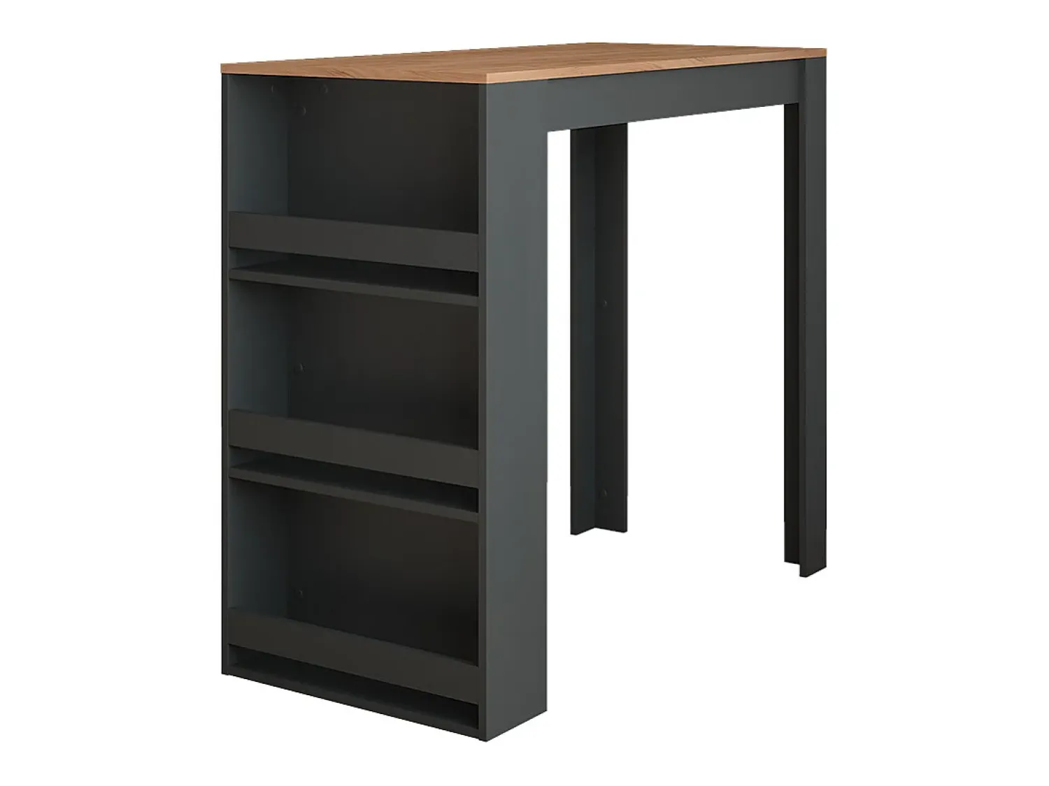 Móvel De Bar*Vicco Bartisch carvalho goldkraft/antracite 57x117x106 repose Natural escuro