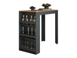 Móvel De Bar*Vicco Bartisch carvalho goldkraft/antracite 57x117x106 repose Natural escuro