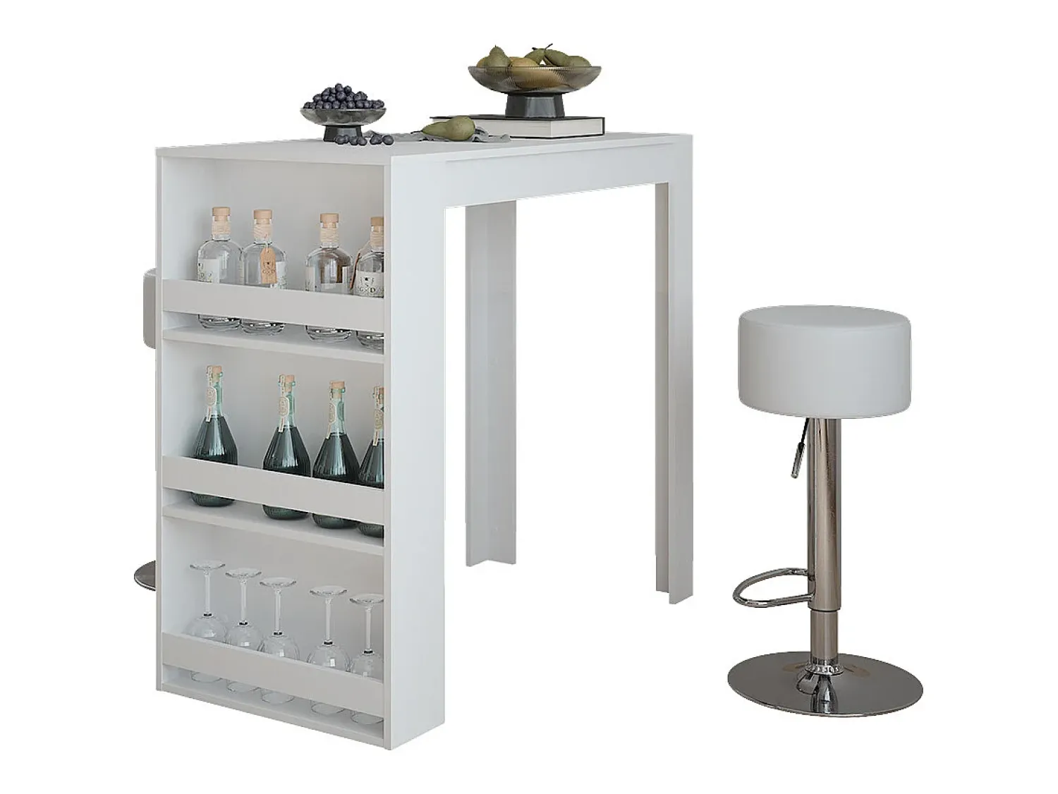 Móvel De Bar|Vicco Bartisch-Set 57x117x106 repose Branco