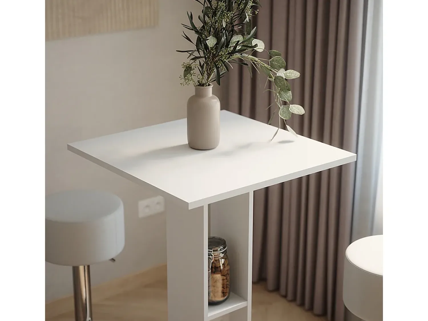 Clearance Vicco Bartisch-Set 65x65x106 repose Branco