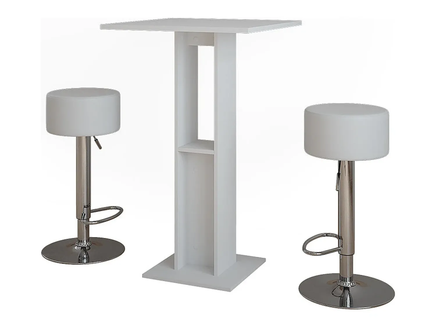 Clearance Vicco Bartisch-Set 65x65x106 repose Branco