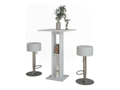 Clearance Vicco Bartisch-Set 65x65x106 repose Branco