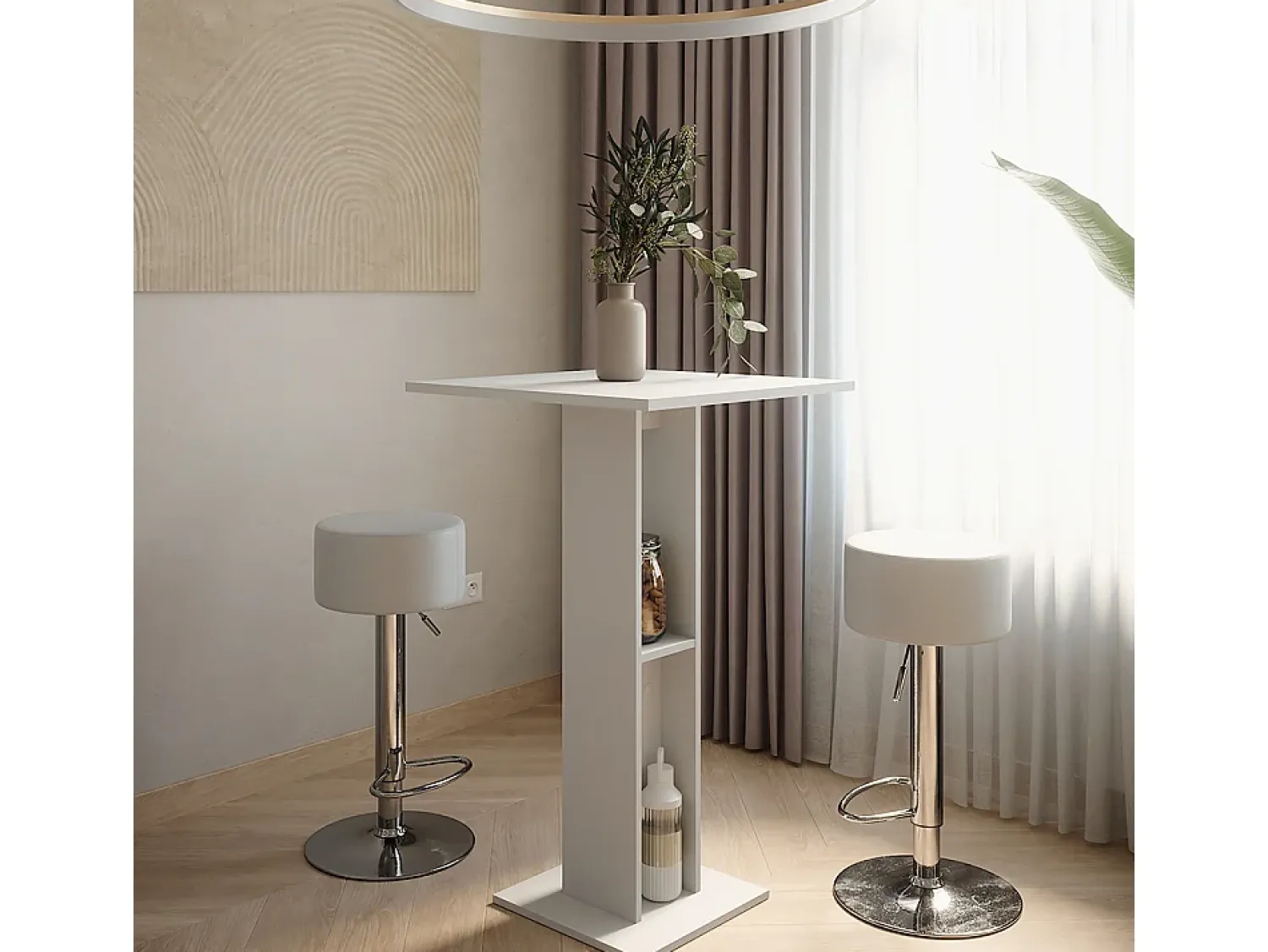 Clearance Vicco Bartisch-Set 65x65x106 repose Branco