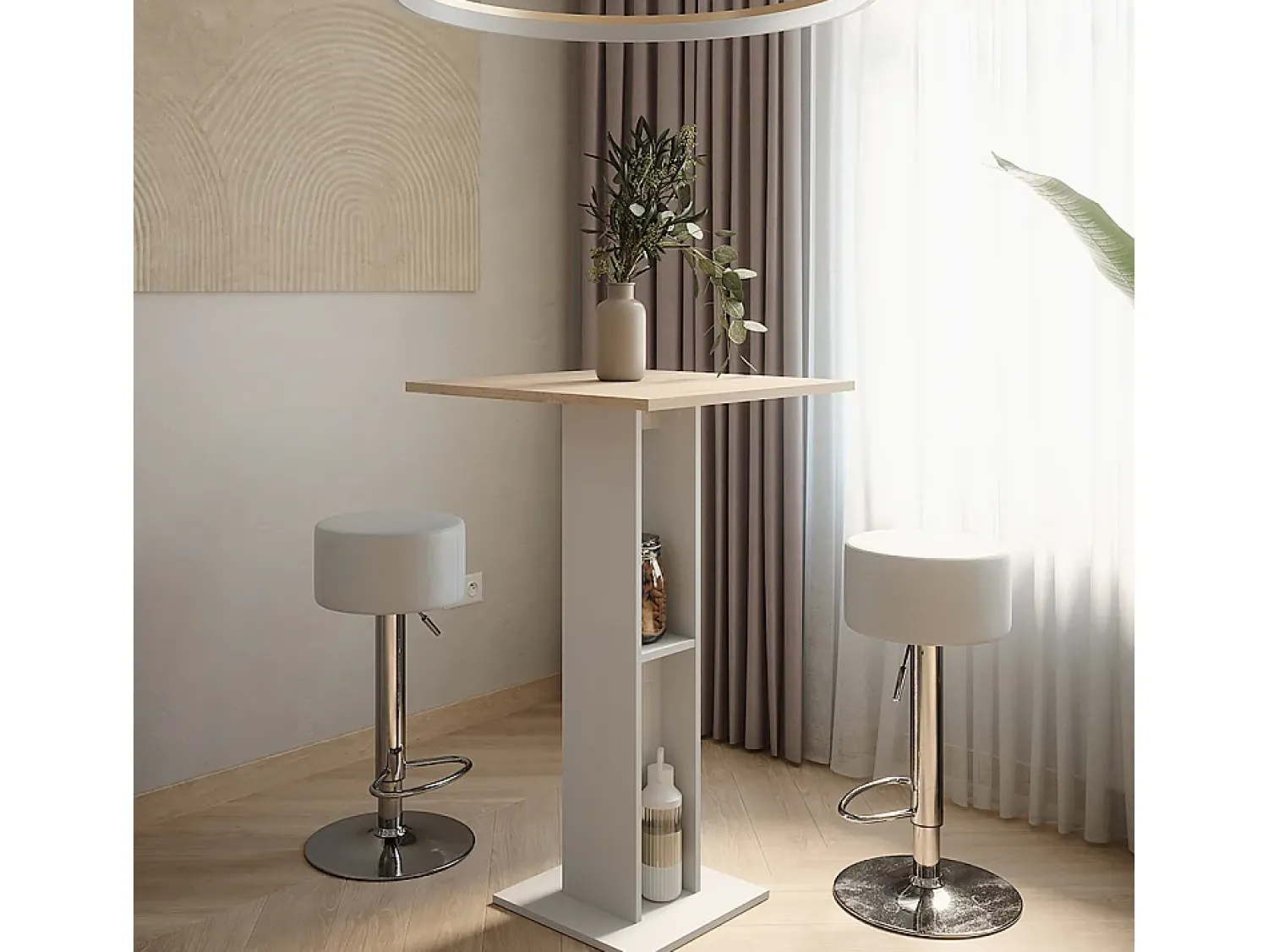 Vicco Bartisch-Set /sonoma 65x65x106 repose^ Móvel De Bar