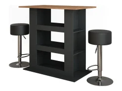 Vicco Bartisch-Set carvalho goldkraft/antracite 110x65x106 repose Natural escuro