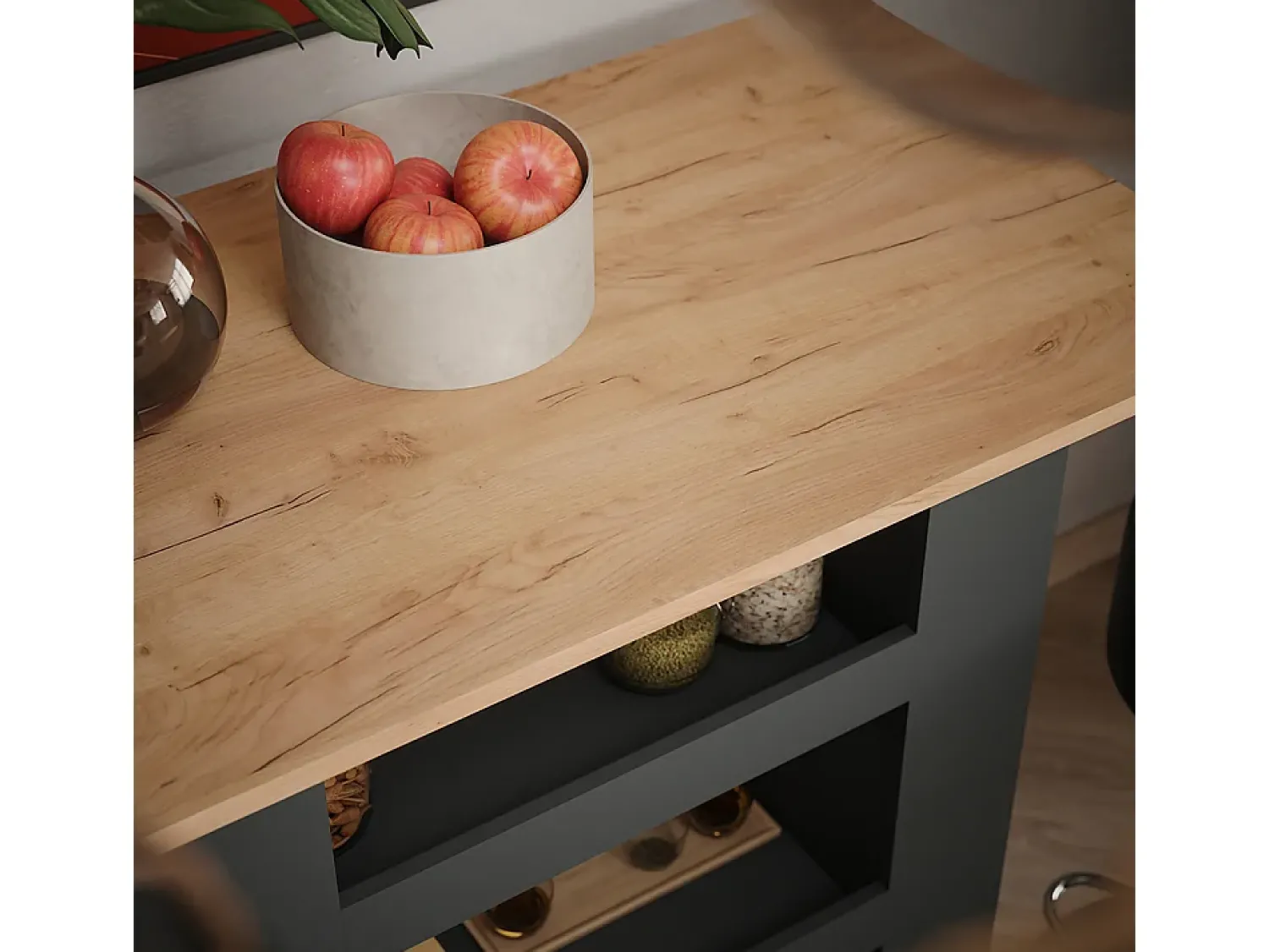 Vicco Bartisch-Set carvalho goldkraft/antracite 110x65x106 repose Natural escuro