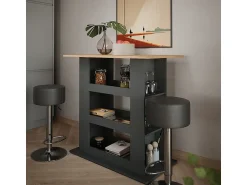 Vicco Bartisch-Set carvalho goldkraft/antracite 110x65x106 repose Natural escuro