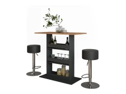 Móvel De Bar*Vicco Bartisch-Set carvalho goldkraft/antracite 110x55x106 repose Natural escuro