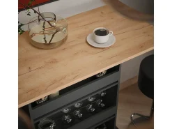 Móvel De Bar*Vicco Bartisch-Set carvalho goldkraft/antracite 110x55x106 repose Natural escuro