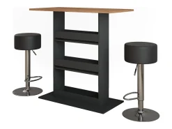 Móvel De Bar*Vicco Bartisch-Set carvalho goldkraft/antracite 110x55x106 repose Natural escuro