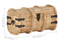 Clearance vidaxl Baús de arrumação 2 pcs madeira de mangueira maciça Natural claro
