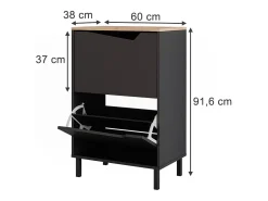 Vicco Basculante de sapatos antracite/artesanal 60x38x91.6 marelle^ Móvel De Arrumação|Sapateira