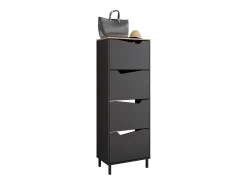 Clearance Vicco Basculante de sapatos antracite/artesanal 60x38x167.4 marelle Preto
