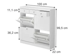 Móvel De Arrumação|Sapateira*Vicco Basculante de sapatos 100x22x99.5 vitto Branco