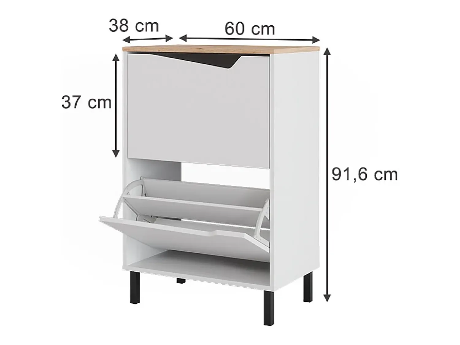 Móvel De Arrumação|Sapateira*Vicco Basculante de sapatos /artesanal 60x38x91.6 marelle Branco