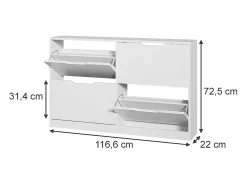 Vicco Basculante de sapatos 116.6x22x72.5 luca^ Móvel De Arrumação|Sapateira