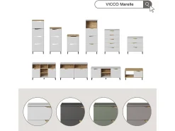 Vicco Basculante de sapatos /artesanal 60x38x129.5 marelle Branco
