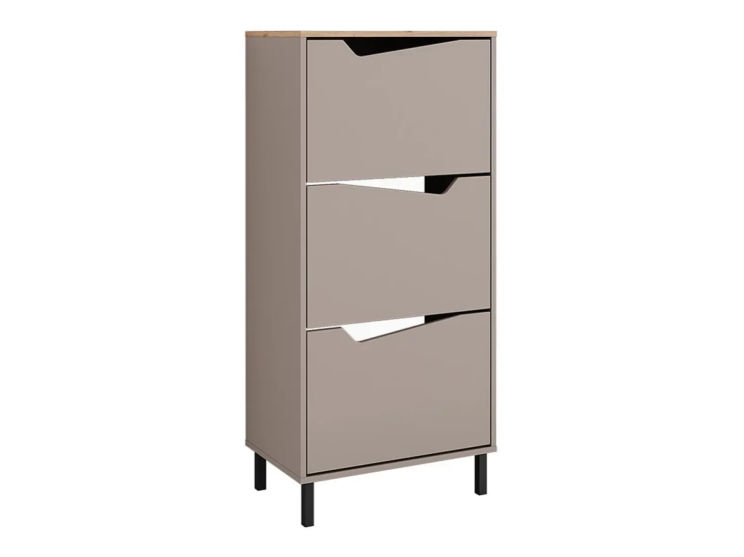 Móvel De Arrumação|Sapateira|Vicco Basculante de sapatos carvalho verde/artesanato 60x38x129.5 marelle Taupe