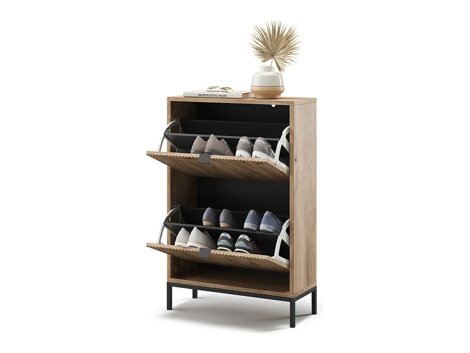 Outlet Vicco Basculante de sapatos carvalho viking 60x24x92 eliza Natural escuro