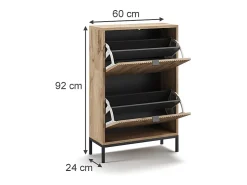 Outlet Vicco Basculante de sapatos carvalho viking 60x24x92 eliza Natural escuro