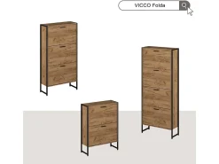 Best Vicco Basculante de sapatos carvalho goldkraft/ 63x23.5x152.5 folda Preto