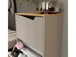 Móvel De Arrumação|Sapateira*Vicco Basculante de sapatos carvalho verde/artesanato 60x38x91.6 marelle Taupe