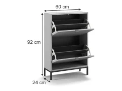 Vicco Basculante de sapatos cinza 60x24x92 eliza^ Móvel De Arrumação|Sapateira