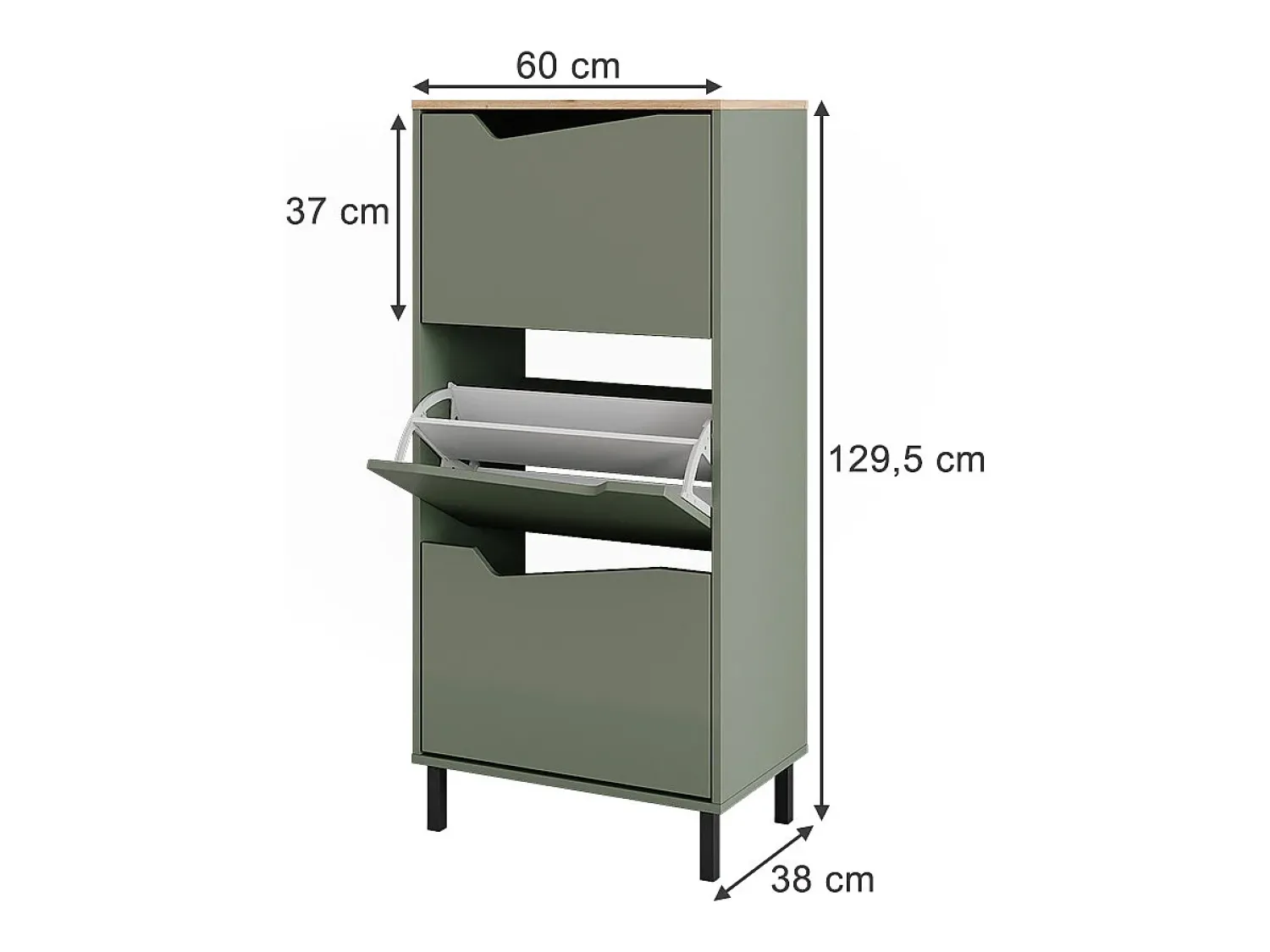 Online Vicco Basculante de sapatos grün/artisan 60x38x129.5 marelle Verde