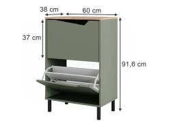 Vicco Basculante de sapatos grün/artisan 60x38x91.6 marelle^ Móvel De Arrumação|Sapateira