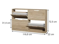 Móvel De Arrumação|Sapateira*Vicco Basculante de sapatos sonoma 116.6x22x72.5 luca Natural claro