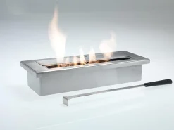 Base - Vela de mesa de bioetanol em aço cromado^ Lareira