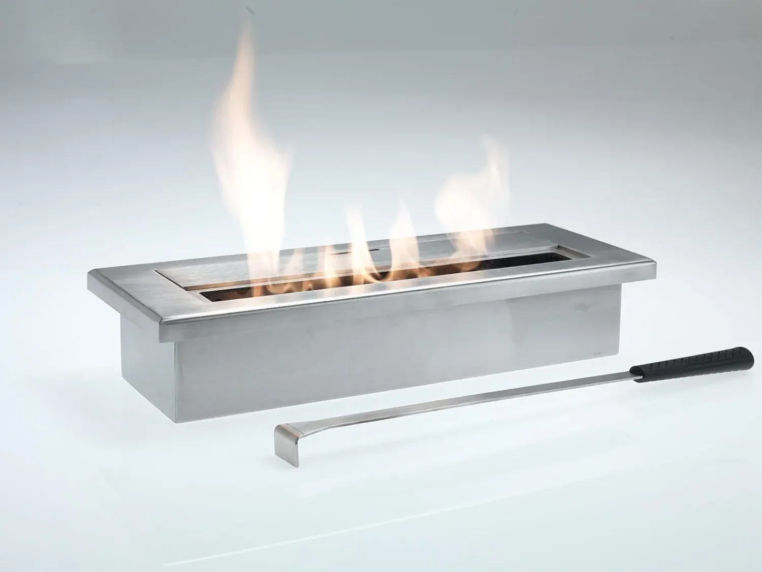 Base - Vela de mesa de bioetanol em aço cromado^ Lareira