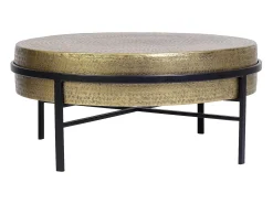 Sale Giner y colomer Base da mesa com placa de bronze e pés de metal . Preto