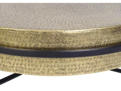 Sale Giner y colomer Base da mesa com placa de bronze e pés de metal . Preto
