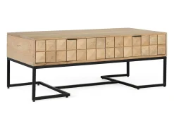 Mesa De Centro|Giner y colomer Base da mesa em madeira de mangue esculpida na peça principal de 120 cm Castanho