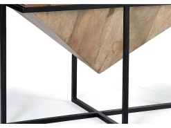 Mesa De Centro*Giner y colomer Base da mesa em madeira de mangue e metal. Castanho