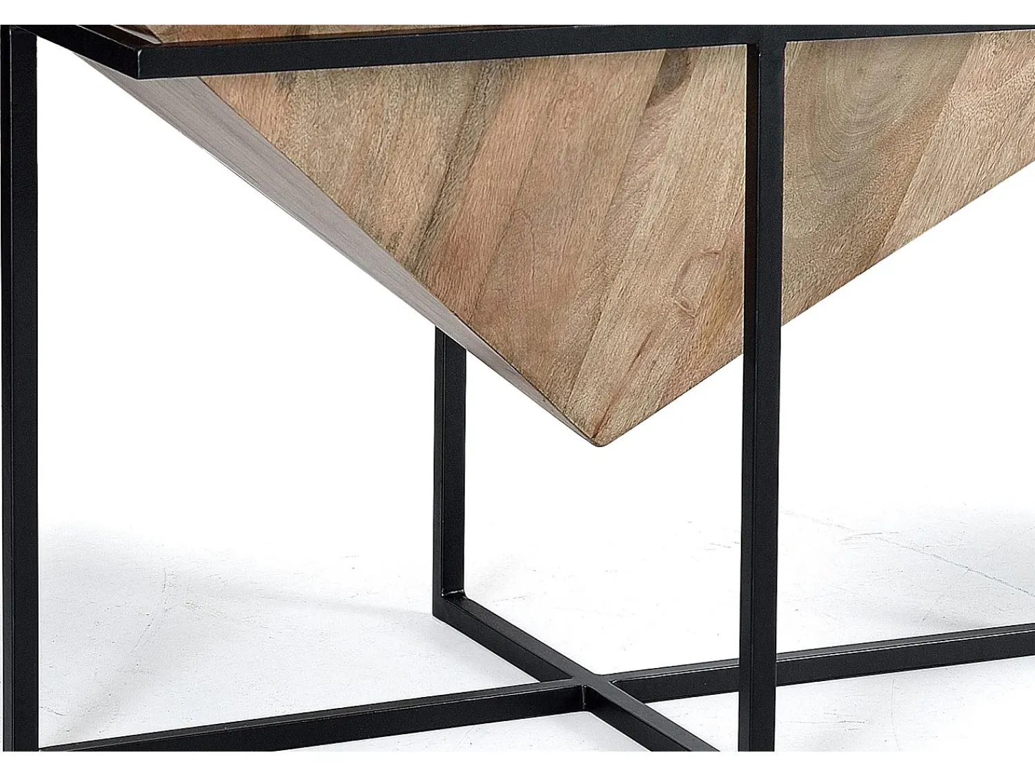 Mesa De Centro*Giner y colomer Base da mesa em madeira de mangue e metal. Castanho