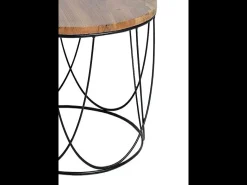 Giner y colomer Base da mesa em manguier e detalhes em metal.^ Mesa De Centro