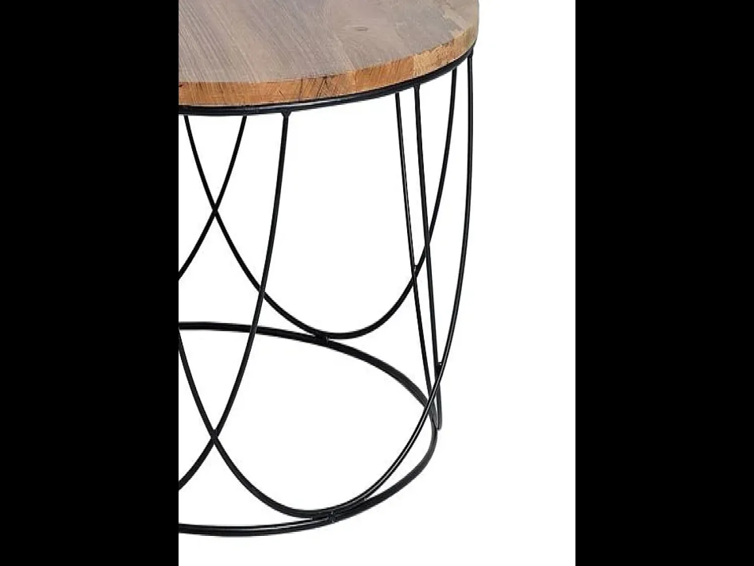Giner y colomer Base da mesa em manguier e detalhes em metal.^ Mesa De Centro